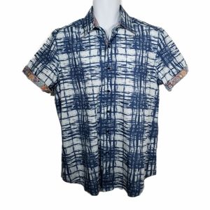 SOLD Robert Graham Button Down Shirt Blue Large